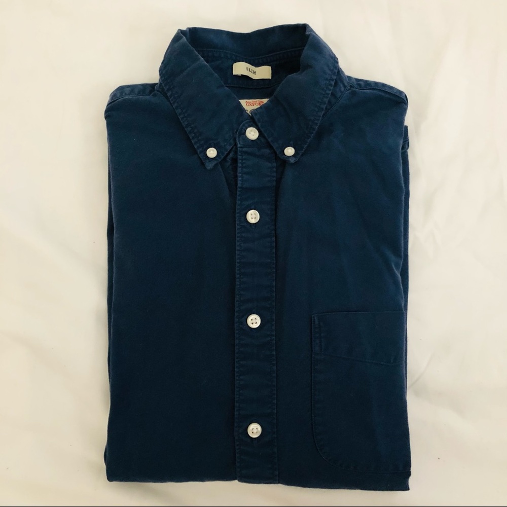 J Crew All Cotton Oxford in Navy